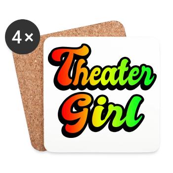 Theatre Girl Rainbow - Dessous de verre (lot de 4) - blanc - Devant
