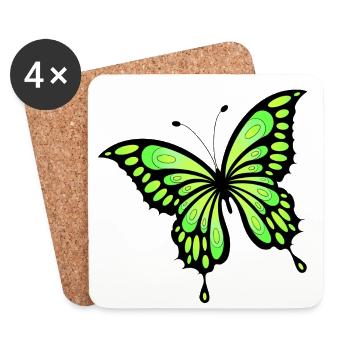 Butterfly - Coasters (set of 4) - white - Front