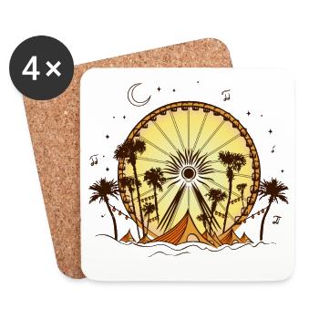 Music Festival Music Festival - Coasters (set of 4) - white - Front