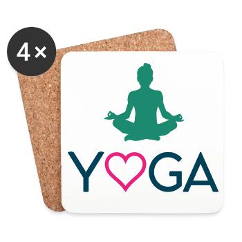 Yoga - Coasters (set of 4) - white - Front