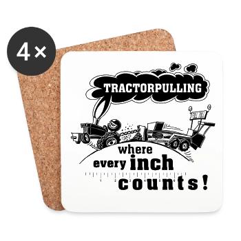 tp where every inch counts - Coasters (set of 4) - white - Front