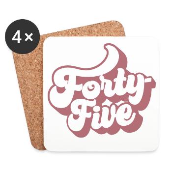 Forty-five 45th Birthday Women Her 45 Years Old - Coasters (set of 4) - white - Front