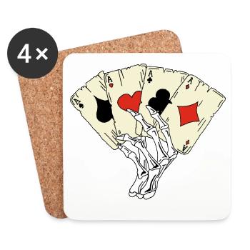 Jeu mortel - Dessous de verre (lot de 4) - blanc - Devant