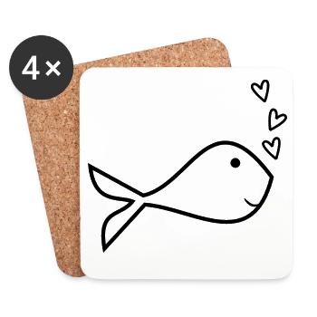 RETIREMENT. HAPPY RETIREMENT. HAPPY RETIREMENT. HEART - Coasters (set of 4) - white - Front