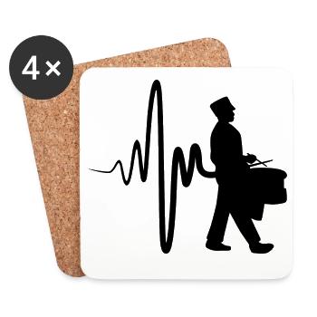 Batteur hargneux - Dessous de verre (lot de 4) - blanc - Devant