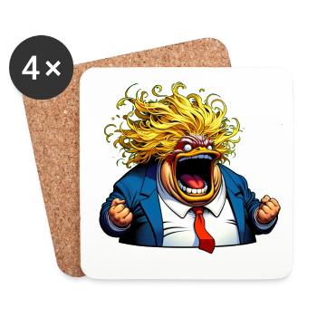 Weißer Mann will Angst schüren - Untersetzer (4er-Set) - Weiß - Vorne