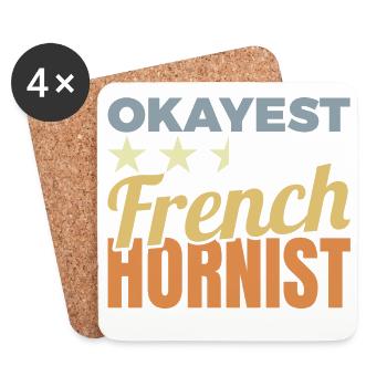 Average Horn Player - Coasters (set of 4) - white - Front