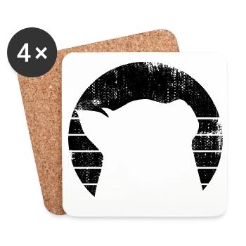Cat - Coasters (set of 4) - white - Front