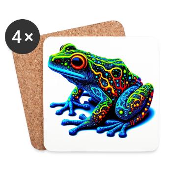 Frog - Coasters (set of 4) - white - Front