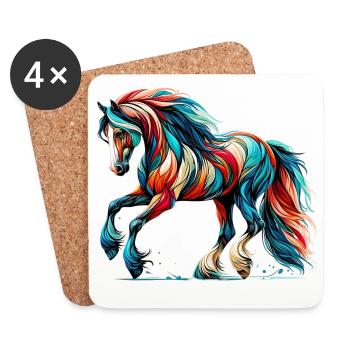 Horse - Coasters (set of 4) - white - Front