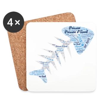 FISH. APRIL FOOL - Coasters (set of 4) - white - Front