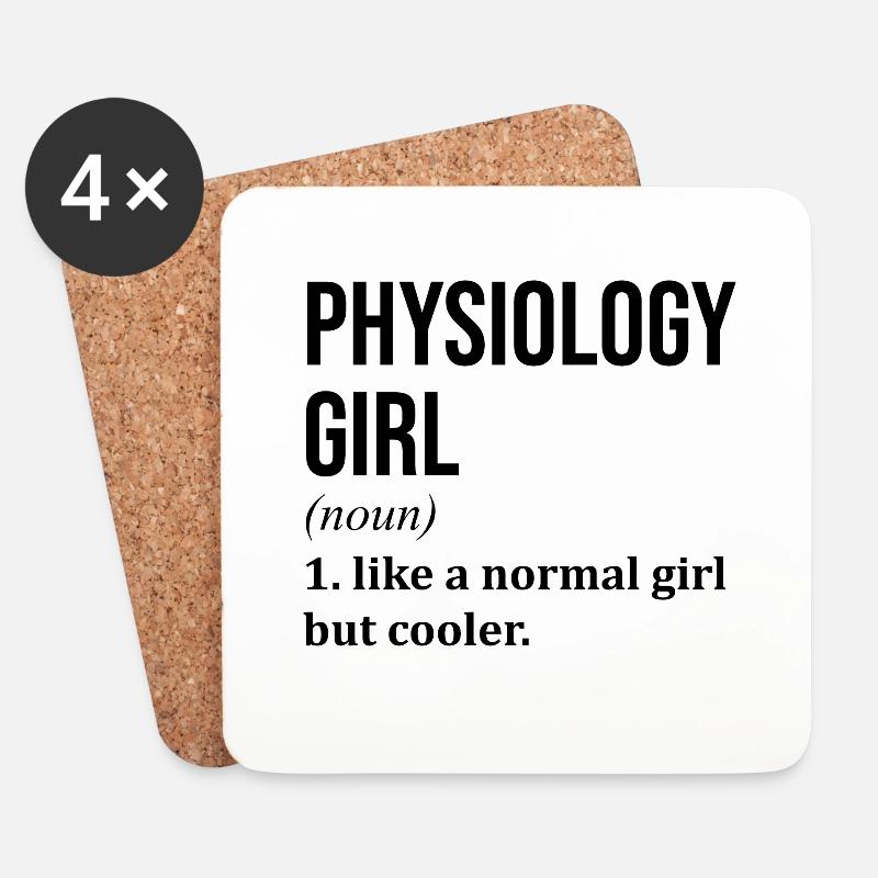 Physiologie - Untersetzer (4er-Set) - Weiß