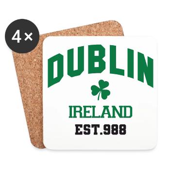 Dublin - Irland - Untersetzer (4er-Set) - Weiß - Vorne