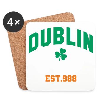 Dublin - Irland - Untersetzer (4er-Set) - Weiß - Vorne