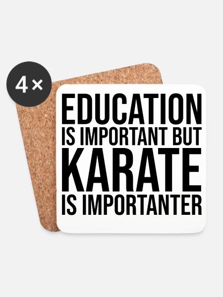 Karate Karate Karate - Untersetzer (4er-Set) - Weiß
