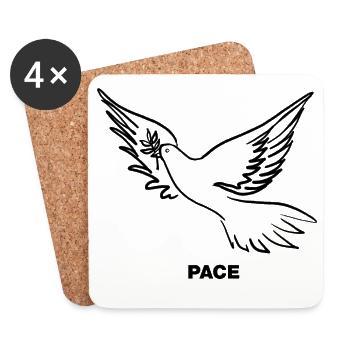 PACE - Dove of Peace - Coasters (set of 4) - white - Front