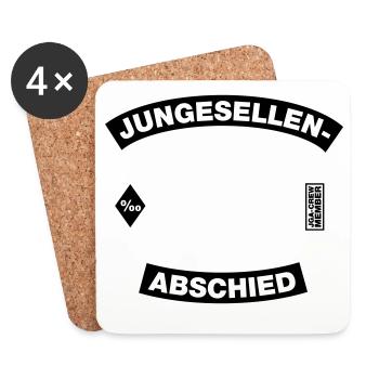 Bachelor Party Frame (Bachelor Party MC Rocker Style) - Coasters (set of 4) - white - Front