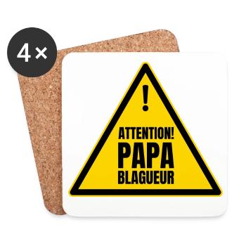 Careful! Joking Dad - Coasters (set of 4) - white - Front