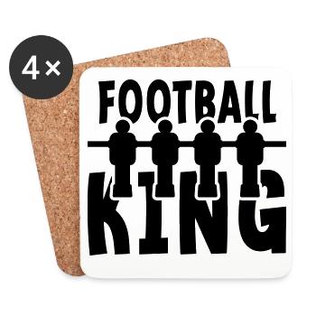 Foosball king. Table football game. - Coasters (set of 4) - white - Front
