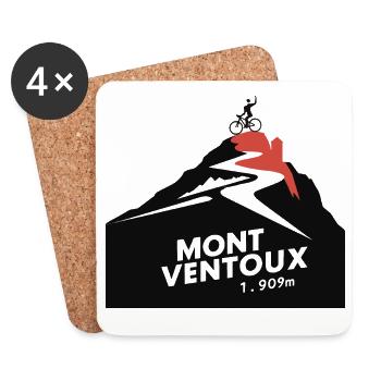 Mont Ventoux - the cycling route to the top - Coasters (set of 4) - white - Front