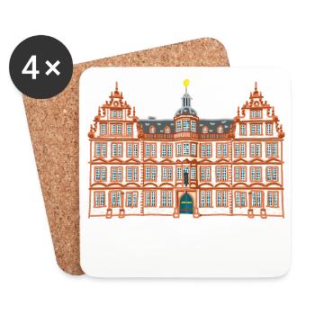 Mainz, City of Printing, Germany - Coasters (set of 4) - white - Front