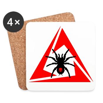 Spinne - Untersetzer (4er-Set) - Weiß - Vorne