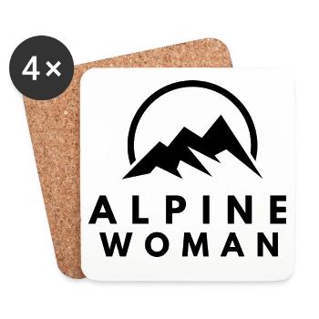 ALPINE WOMAN - Untersetzer (4er-Set) - Weiß - Vorne