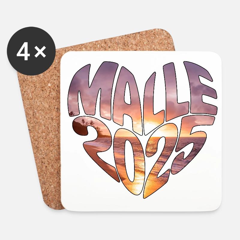 Malle 2025 - Untersetzer (4er-Set) - Weiß