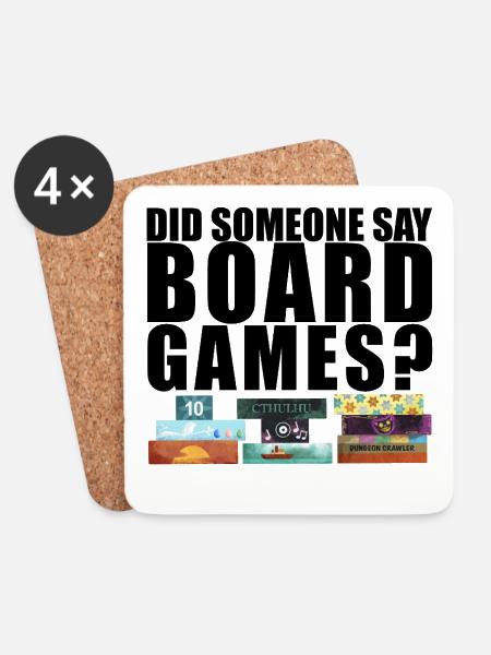 Did someone say board games? Brettspiele - Untersetzer (4er-Set) - Weiß