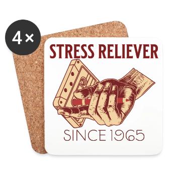 Stress reliever - Untersetzer (4er-Set) - Weiß - Vorne