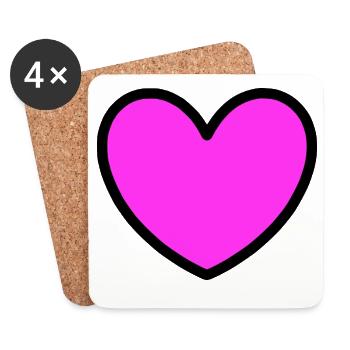 Cadeau pour la fête des mères : Idée de cadeau pour la fête des mères - Dessous de verre (lot de 4) - blanc - Devant