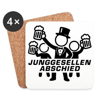 Junggesellenabschied Jga Bier - Untersetzer (4er-Set) - Weiß - Vorne