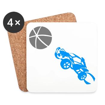 Sport Motorrad Design mit Basketball - Untersetzer (4er-Set) - Weiß - Vorne
