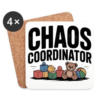 Chaoskoordinator - Untersetzer (4er-Set) - Weiß - Vorne