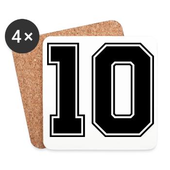 10 - Untersetzer (4er-Set) - Weiß - Vorne