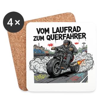 From balance bike to lateral rider - Coasters (set of 4) - white - Front