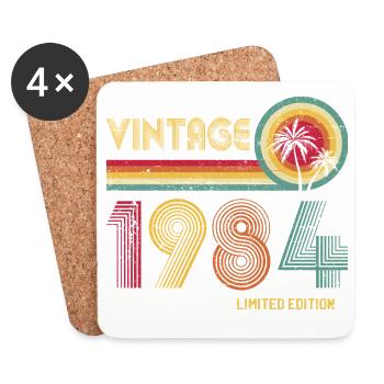 Millésime 1984 Edition Limitée - Dessous de verre (lot de 4) - blanc - Devant