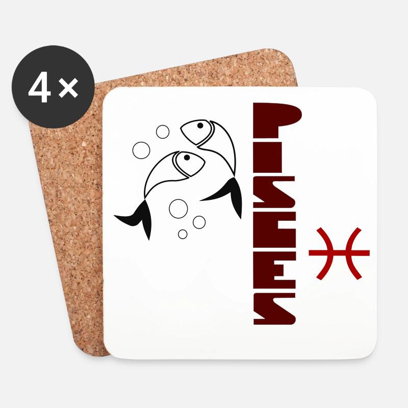 Fische Design von Cean - Untersetzer (4er-Set) - Weiß