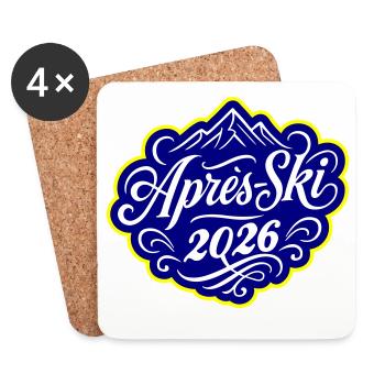 Après-ski 2026 - Coasters (set of 4) - white - Front