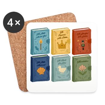 Couvertures de contes de fées - Dessous de verre (lot de 4) - blanc - Devant