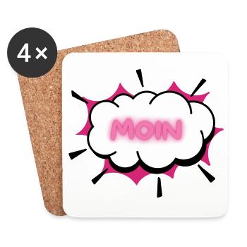 MOIN Nuage de néons - Dessous de verre (lot de 4) - blanc - Devant