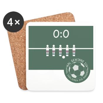 Mal gewinne ich – Mal verlieren die anderen  - Untersetzer (4er-Set) - Weiß - Vorne