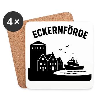 eckernförde schleswig holstein - Untersetzer (4er-Set) - Weiß - Vorne
