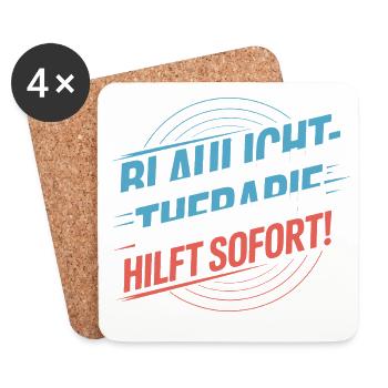 Rettungssanitäter Geschenk Krankenwagen Fahren - Untersetzer (4er-Set) - Weiß - Vorne