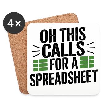 Oh that needs a table - Coasters (set of 4) - white - Front
