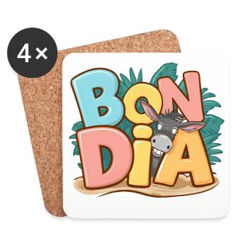 Gift Catalan Culture Good Dia Expression Region - Coasters (set of 4) - white - Front