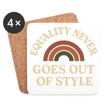 Groovy Pride Retro Gleichheit Queer Geschichte - Untersetzer (4er-Set) - Weiß - Vorne