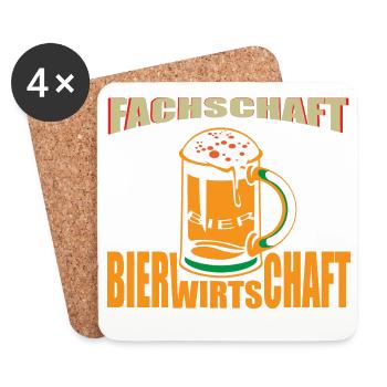 Student Council for Beer Industry Emblem / Lustig - Coasters (set of 4) - white - Front