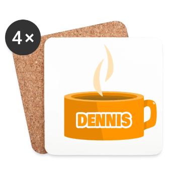 Dennis as a teacup - Coasters (set of 4) - white - Front