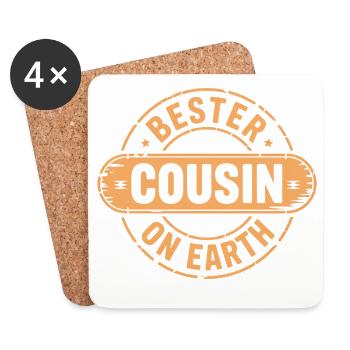 best cousin - Coasters (set of 4) - white - Front